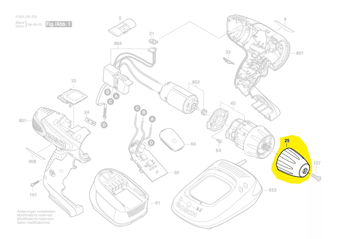 Mandrin à serrage rapide réf. 2 609 002 087 Bosch